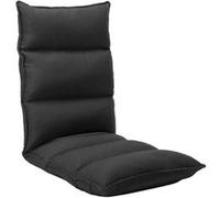 Chaise pliable de sol Noir Tissu Noir G