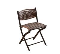 Chaise pliable en plastique - Capacité de 150 kg, cadre en acier au carbone pour intérieur/extérieur, parfaite pour les mariages, les fêtes et événements, empilable et fraîche pour l'été (marron