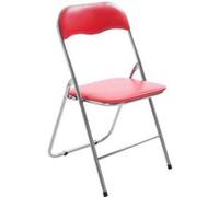 Chaise pliable Felix - Piètement Métal Argent - Siège Rouge Rouge G