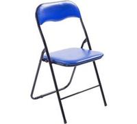 Chaise pliable Felix - Piètement Métal Noir - Siège Bleu Noir G