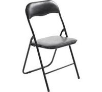 Chaise pliable Felix - Piètement Métal Noir - Siège Noir Noir G