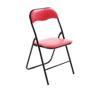 Chaise pliable Felix - Piètement Métal Noir - Siège Rouge