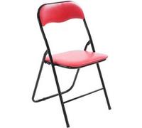 Chaise pliable Felix - Piètement Métal Noir - Siège Rouge Noir G