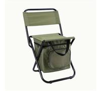 Chaise Pliable légère avec Compartiment Plus Frais, Tabouret Multifonction pour la pêche, Conception compacte pour Le Camping et l'utilisation de la Chasse Army Green