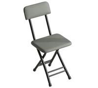 Chaise pliante à structure métallique Tabouret pliant avec Dossier et Coussin D'assise en Cuir Structure Oorteuse en Forme de X Capacité de Charge 150 kg Barres Transversales Renforcées à La Base