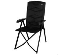 AKTIVE Chaise Pliante Rembourrée, Noir, 49X76X109 cm, 5 Positions, Supporte 110 kg, Butées Antidérapantes, Structure en Aluminium, Tissu Polyester