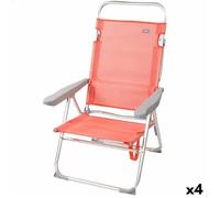 4 Chaises Pliante Aktive Flamingo Corail 48 x 99 x 57 cm (