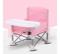 Chaise pliante amovible pour tout-petit, chaise de camping portable pour bébé avec sac de rangement, canapés en alliage d'aluminium pour tout-petits pour les voyages en famille, (Rose)