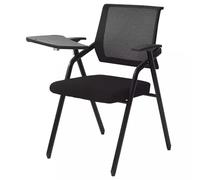 Chaise pliante avec bloc-notes - Maille respirante pour conférence de bureau formation institution conférence - Chaise de réception avec dossier confortable