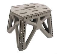 Chaise pliante avec construction en plastique léger et certification EN14183, convient pour le camping, la pêche, le jardinage et les tâches ménagères (gris)