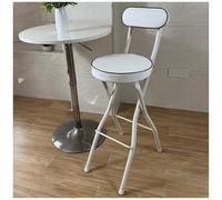 Chaise Pliante avec Dossier Coussin D'assise en Cuir Éponge Haute Résilience Structure en Métal Tabouret Pliable avec Mécanisme de Sécurité à Goupille Patins Antidérapants Épaisseur Plié 3,5in