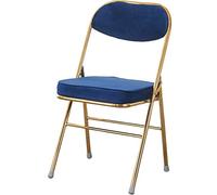 Chaise pliante avec dossier en flanelle épaisse et coussin, portable et confortable pour une utilisation en intérieur dans les restaurants et les salons, supporte jusqu'à 150 kg