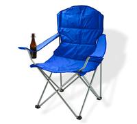 Chaise pliante avec porte-boissons - Couleur bleue D94038