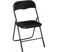 5five - Chaise Pliante Noire - L 44 x P 48 x H 79 cm - Structure Acier, Compacte - Chaise d'Appoint pour Cuisine, Bureau