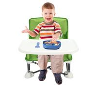 Chaise Pliante Bebe,Rehausseur Chaise Enfant Chaise de Siège Portable Baby Pop Sit Siège D'appoint avec Plateau Sac Transport,Bebe Camping et Voyage (Vert)