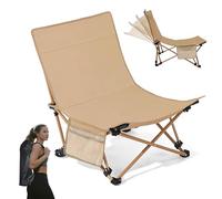 Chaise Pliante Camping 4 Angles Réglables Chaises de Camping avec Poches Latérales et Sac de Transport, Fauteuil de Peche Portable Pliable Capacité 150 kg, pour Jardin Plage Exterieur Picnic