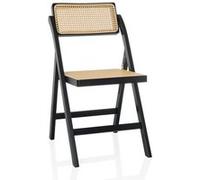 TUDELA BAMBOO - Chaise pliante Noir/Marron