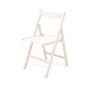 Chaise Pliante Classique en Bois Blanc - Penelope