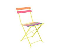 Chaise pliante colorée en fer, pliable, surface thermolaquée, L 49,5 cm