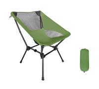 Chaise Pliante Confortable Légère, Chaise de Peche avec Sac de Transport pour la Plage en Plein air, Le Pique-Nique, la Randonnée, la Pêche, Le Pique-Nique sur la Pelouse(Green,Small)