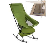 Chaise Pliante de Camping avec Fonction balançoire - Siège de Salon Portable pour Les Aventures en Plein air - Chaise de terrasse légère pour la Cour et la Piscine - Meubles de Stockage pour