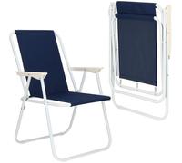 Chaise pliante de camping de plage SPRINGOS - bleu foncé - Acier thermolaqué - Polyester - 52x59x80 cm