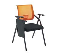 Chaise Pliante De Formation Haut De Gamme avec Table Et Dossier Ergonomique pour Salle De Réunion Ou De Conférence(Orange)