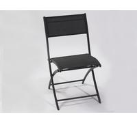 DCB Garden Chaise de jardin pliante en aluminium et toile plastifiée