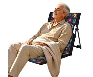 Chaise pliante d'extérieur rembourrée, confortable et résistante | Fauteuil de sol avec dossier pour gaming, pour les habitants, les adolescents, les voyageurs, le salon, le camping