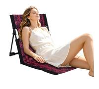 Chaise pliante d'extérieur rembourrée confortable et robuste | Chaise de jeu au sol avec dossier pour salon, camping, plage, piscine, stade, pelouse, parc, appartement