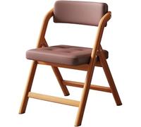 Chaise pliante d'intérieur pliable en bois, chaise d'étude portable avec dossier, design ergonomique, charge de 100 kg / 220lbs