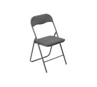 - Chaise pliante effet velours - Gris clair