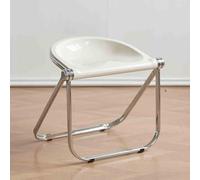 Chaise pliante empilable en acrylique - Tabouret ergonomique transparent pour la maison, la cuisine et les fêtes, design portable sans accoudoirs