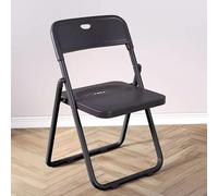Chaise pliante empilable en plastique avec dossier, cadre en métal pour petits espaces, bureau, événements, mariages, sièges de bureau sans accoudoirs, durable et portable
