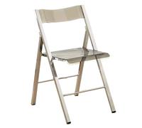 Chaise Pliante en Acrylique Transparent, Chaises Pliantes Modernes, Siège et Dossier Confortables, Chaise de Bureau Transparente Multi-usage, pour Intérieur, Extérieur, Salle à Manger, Bureau, Vanité