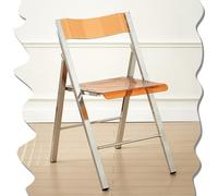 Chaise pliante en acrylique transparent - Tabouret moderne empilable sans accoudoirs avec cadre en métal - Chaises transparentes élégantes pour la maison, le salon et les zones de thé.