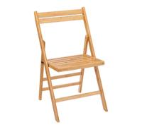 Chaise pliante en bambou naturel - 78 x 40 cm - chaise pliante de cuisine en bois- chaise en bois classique pour la maison