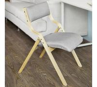 Chaise Pliante En Bois Avec Assise Rembourrée, Chaise Pliable Pour Cuisine - Sobuy Fst40-Hg Gris