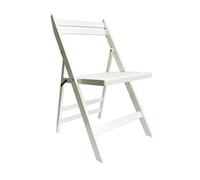 Chaise pliante en bois de bambou Buiani O91... Blanc cas