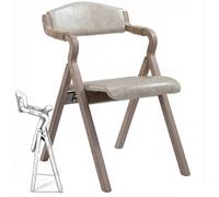 Chaise Pliante en Bois Massif Chaise Pliante Rembourrée avec Poignée | Moderne Chaises Pliantes Intérieur Empilable Chaise De Salle À Manger Pour Cuisine, Bureau(Pearl)