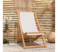 Chaise pliante en bois massif teck gris vidaXL