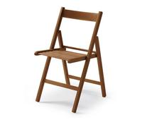 BUIANI Chaise Pliante en Bois Couleur Noyer
