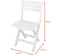 Chaise pliante en plastique solide - blanc - 042980650
