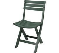 Chaise pliante en plastique solide - vert forêt - 042990070