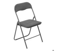 5five – Chaise pliante en velours – Gris anthracite
