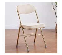 Chaise pliante en velours - Tabouret de bureau pliable avec siège rembourré épais, cadre en acier pour une utilisation en intérieur, parfait pour la salle à manger, le bureau et le salon