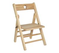 Chaise Pliante Enfant "Bois" 51cm Naturel