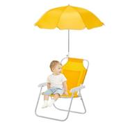 Chaise Pliante Enfant pour Plage - Chaise Réglable avec Parasol - Siège Reclinable Résistant pour Voyage Pique-Nique Excursion Extérieur Pêche Terrasse Jardin Piscine