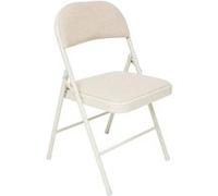 5five Chaise pliante Flexy - métal et tissu beige chiné