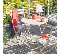 Chaise pliante ""Greensboro"" argile en acier traité en epoxy - Hespéride